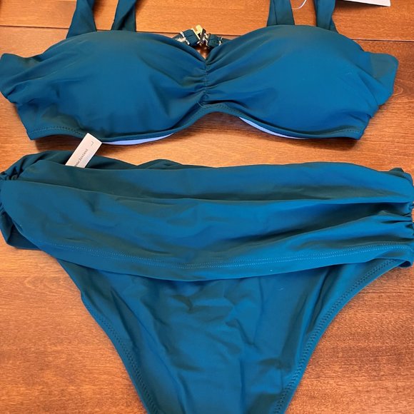 Beachsissi teal bikini, size large - Picture 3 of 6